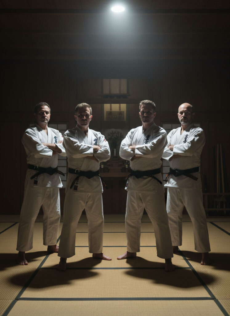 instructors with arms crossed.